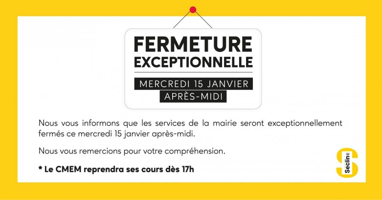 fermeture services municipaux 15 janvier